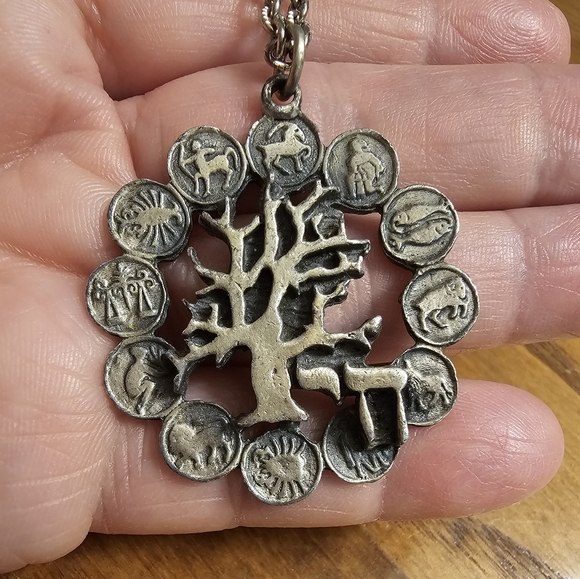 Vintage Tree of Life / Zodiac Signs Necklace - Picture 5 of 5